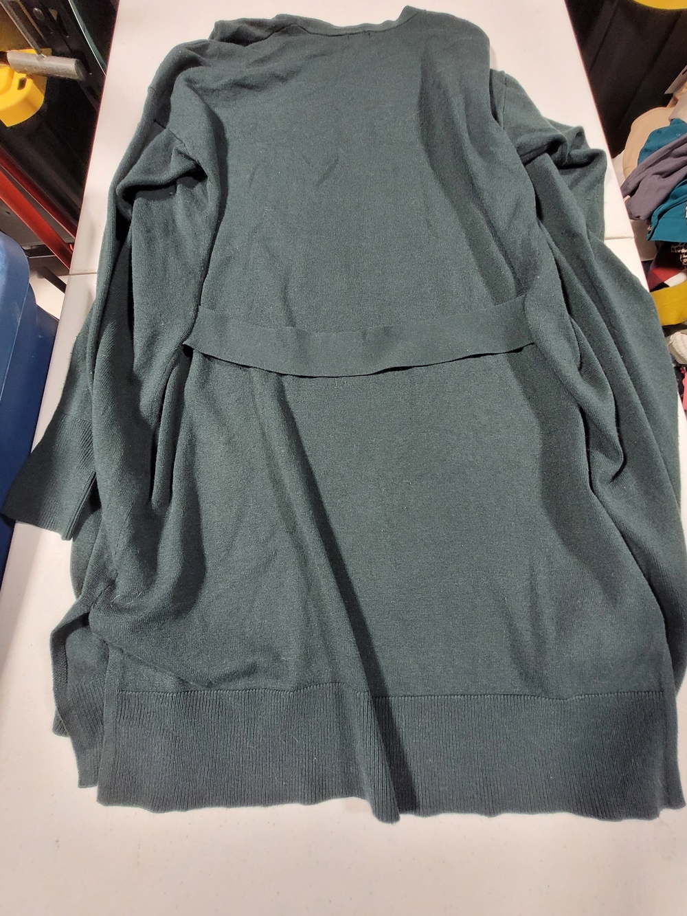 a new day Teal Green Open-Front Long Cardigan - Picture 3 of 4